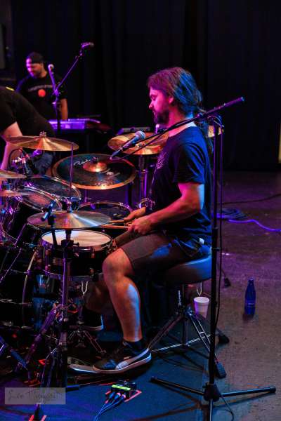 Aldrick on the drums